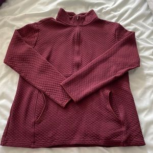Sz M Blue Mountain Quilted Pullover